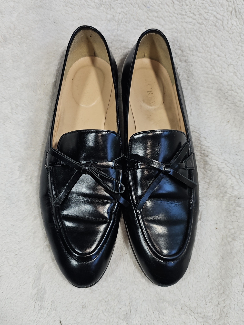 J. Crew Womens Black Patent Leather Academy Penny Loafers Slip On Size 8.5. - Picture 6 of 16